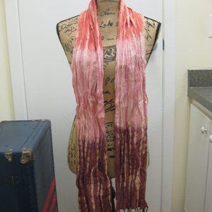 NWT Express pink tie dye fringe scarf wrap
